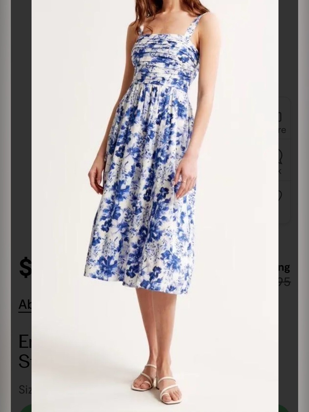 Abercrombie & Fitch Emerson Linen-Blend Midi Floral Dress